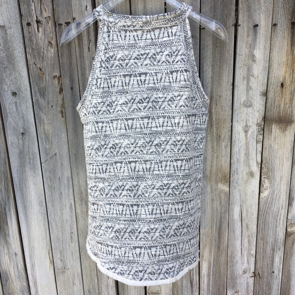 NWT W5 Boho Sleeveless Top Ivory/Black - Picture 5 of 8